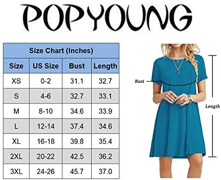 POPYOUNG / Женски Лятото Ежедневна рокля-риза 2023 с Къси ръкави, Плажна Наметало в стил Бохо, Swing