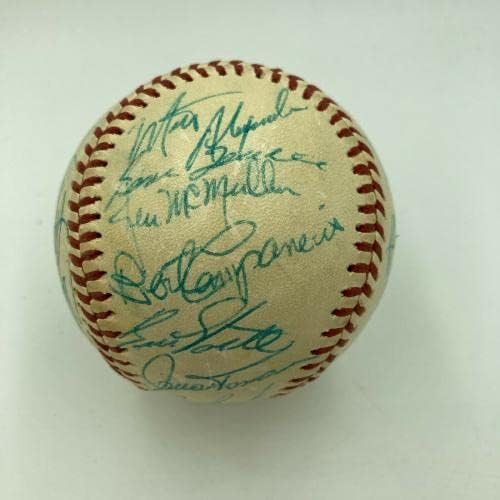 1976 Легкоатлетическая отбор на Оукланд А Подписа договор с JSA COA Американската лига бейзбол - Бейзболни топки с автографи