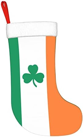 Сладък Варфариновые Ирландския Флаг, Коледни Чорапи с Трилистником, Украшения за Елхи, Коледни Чорапи за Коледа на Празнични