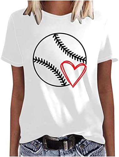 Бейзболна Риза за мама, Дамски Летни Блузи с Къс Ръкав, Спортна Тениска за Деня на Майката, Свободна Ежедневни Тениска с Графичен Подарък