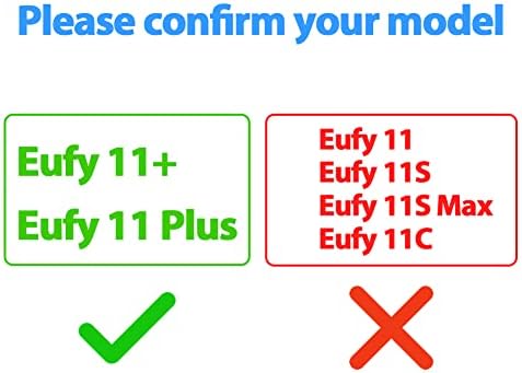 Резервни части за прахосмукачки Eufy, съвместими с Аксесоари за прахосмукачки Eufy Robovac 11+, Eufy 11 Plus - Филтри и странични четки (опаковка от 12 броя)
