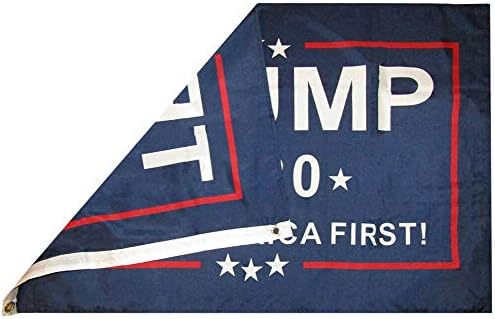 Вятър 2x3 Тръмп 2020 Пази Америка е на първо място! Син 100D Тъкани Поли Найлонов Флаг 2 'x3' Буш