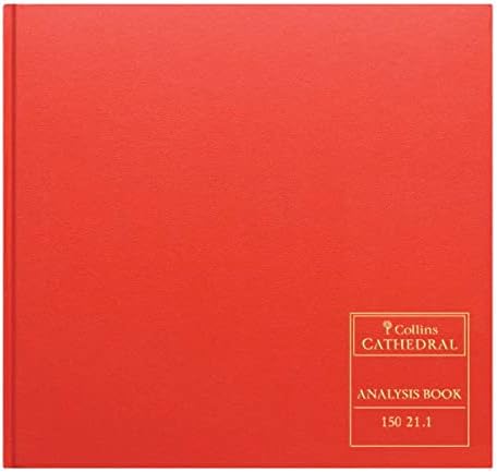 Collins Гости Оод 061357 Аналитична книга за катедралата, 20 брой колони, 297 x 315 мм, 96 страници, червен