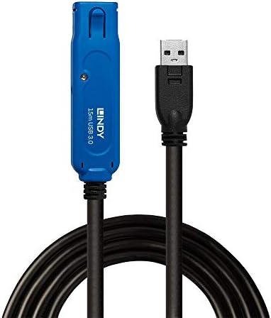 LINDY 43229 Активен Удлинительный кабел USB 3.0 дължина 15 m Pro, Черен