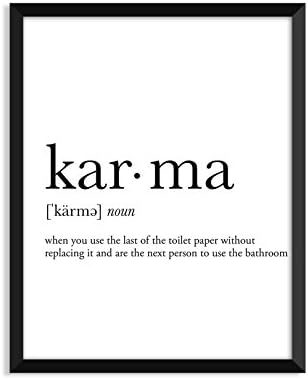 Serif Design Studios Karma Definition - Художествен Плакат Без Рамка Или Поздравителна Картичка