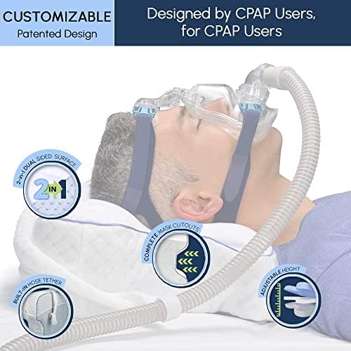 Възглавница Contour CPAPMax 2-в-1 с регулируема възглавница от пяна с памет ефект за по-добър сън с Цитонамазка Включва бежовата калъфка