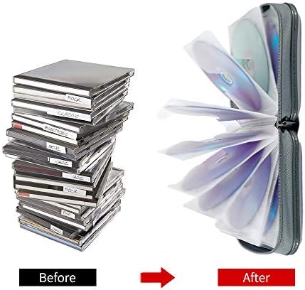 Калъф за cd-та Jalisiol, калъф за CD/DVD, чантата с капацитет 40, защитен калъф за CD, VCD, органайзер за съхранение
