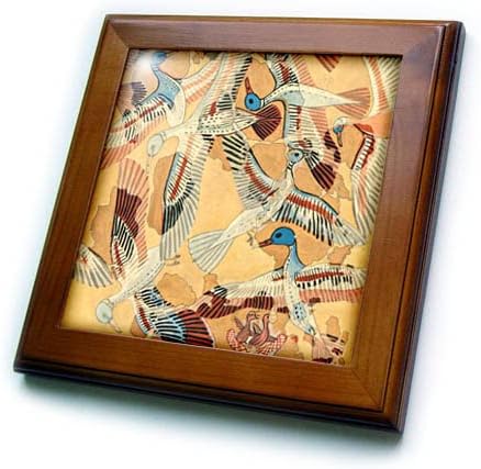 Триизмерна фигура във формата на синя патица, абстрактно изкуство, плаващи патици, изкуствени птици кафяв цвят. - Плочки, в рамката (ft-371829-1)