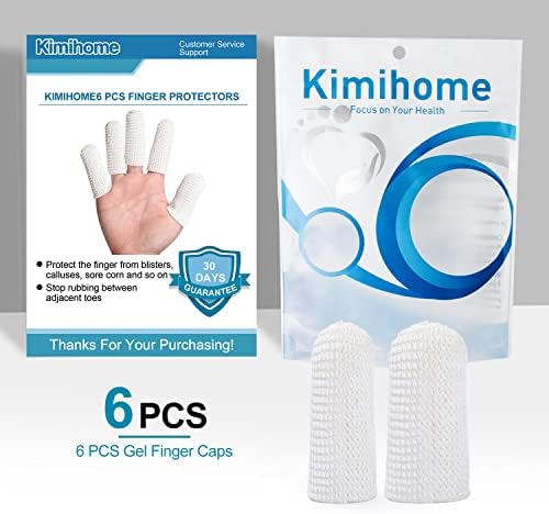 Kimihome 6 БР. гел капачки за отпечатъци от затворена повърхност на пръстите на краката, тъканни накладки за