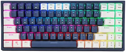 Безжична ръчна Детска клавиатура Chuangquan CQ84, Компактен, 84 клавиша, Програмируеми RGB осветление, 60%