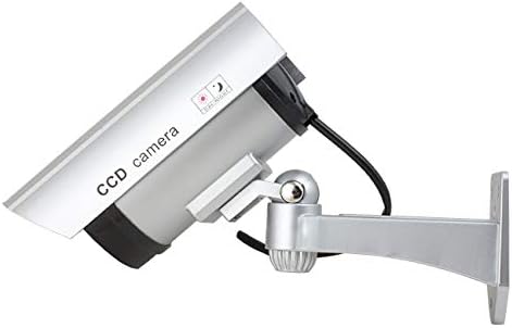 Реалистична камера-манекен X-DREE с 30 червени светодиоди, сензор за осветление, захранвани от батерии тип АА (Cámara