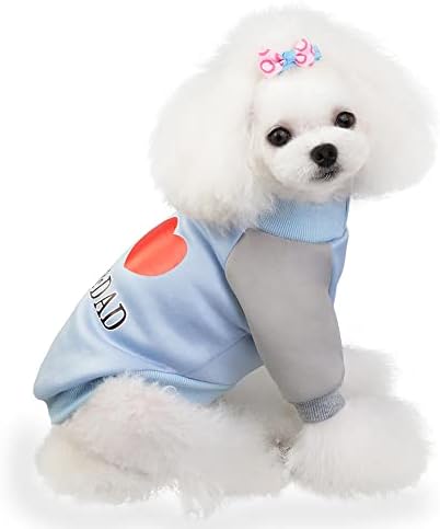 Пуловер за кучета YAODHADO, Топли Дрехи за домашни любимци - с обич, Мама и татко, Сладък Костюм за кучета с Модел,