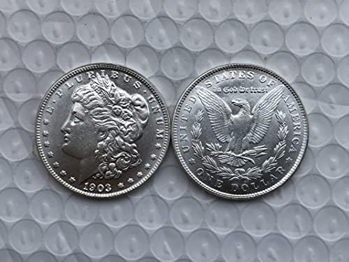 1903P Версия на Американската монети Морган Сребърен долар Месинг със сребърно покритие Старинни Занаяти Чуждестранни Възпоменателни