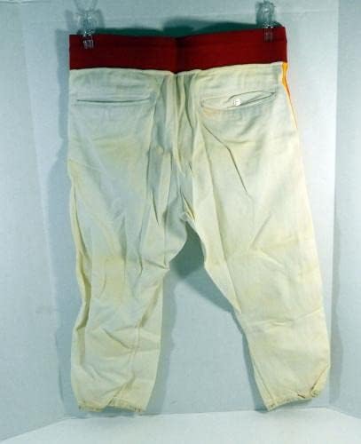 1986 Houston Astros Strech Suba 61 Използвани в играта Бели Панталони 35-23 DP24436 - Използваните В играта панталони