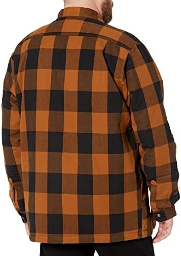 Мъжко яке-риза Carhartt Свободно Cut от плътна фланела на лигавицата на шерпи