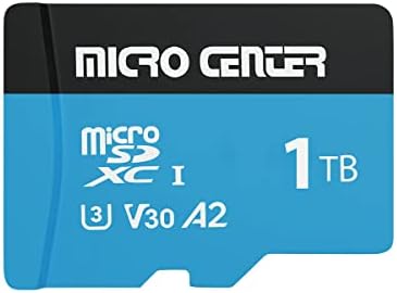 Micro Center Performance microSDXC Карта с капацитет 1 TB, A2 Micro SD карта, UHS-I C10 U3 V30 A2 4K UHD Видео Флаш карта