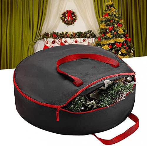 Cokino Extra Large Wreath Storage - Изкуствена чанта за съхранение на коледни Венци, Твърди дръжки, Двоен