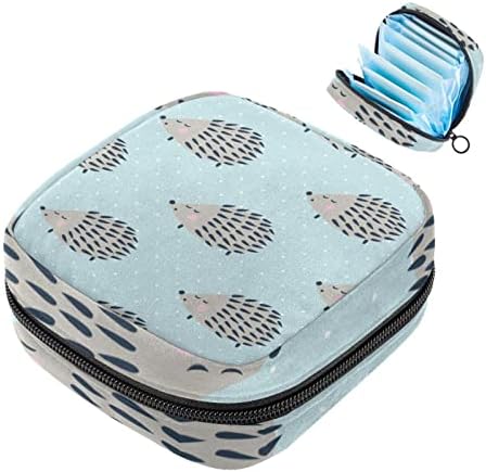 Чанта за съхранение на Хигиенни Кърпички С Хубав Модел Таралежи, Женствена Чанта За съхранение на Тампони, дамски