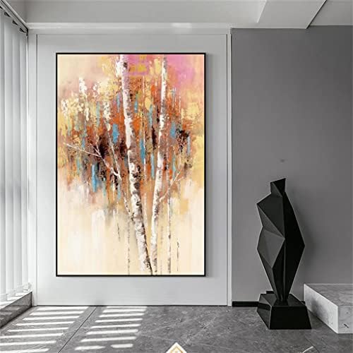 XJJZS Цветна Картина с маслени бои под формата на кафяво дърво, картината на съвременното Изкуство за Всекидневната, Боядисване, Декорация на стените в коридора, пъте