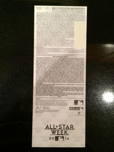 Билет за мач на звездите 2014 С подпис на Майк Пъстърва 14 ASG MVP на MLB Холографски - MLB С автографи на Различни предмети