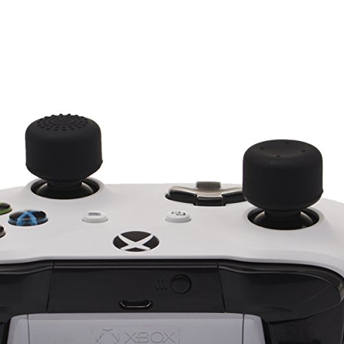 Силиконов калъф-хастар YoRHa с шипове контролера на Microsoft Xbox One X и Xbox One S [След модел 8.] x 1 (прозрачен) с дръжки Pro за палеца 8 бр.