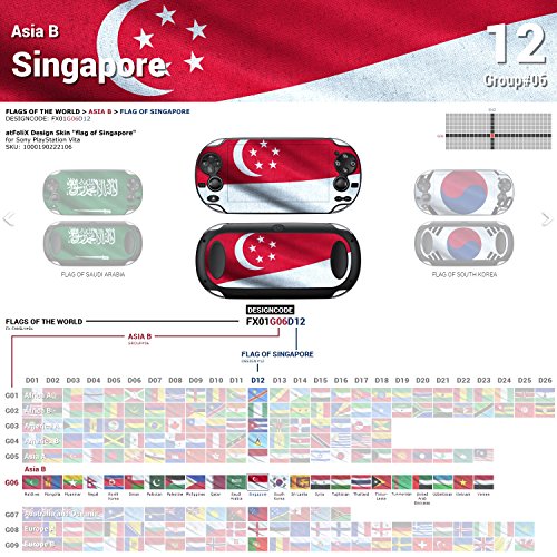Стикер-стикер на Sony PlayStation Vita Design Skin флаг на Сингапур за PlayStation Vita