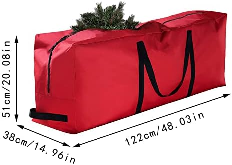 Чанта за съхранение на Коледната елха от Трайни Брезентового Материал с Висока Празнична коледна Елха в Разглобено