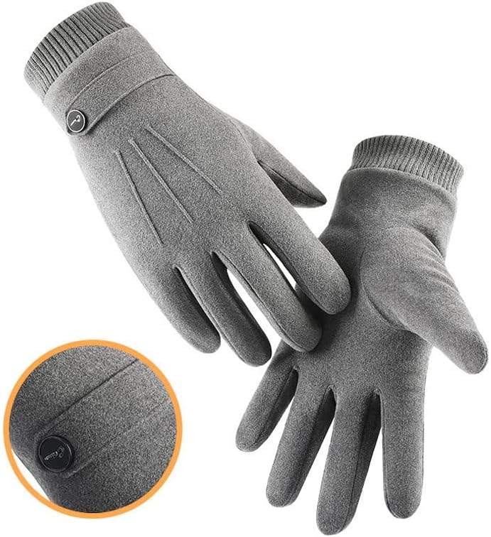 N/A Топли Ръкавици Есенно-зимни Плюс Кадифе Дебели кадифени ръкавици за езда със сензорен екран, спортни ръкавици за езда на открито (Цвят: B размер: Един размер)