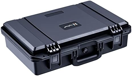 Водоустойчив твърд калъф Lykus HC-4410 с произволна вложка от стиропор, вътрешен размер 17,32x11,42x4,72 инча, подходящ за пистолет, лаптоп, малък дрона, микрофон, екшън-камера и