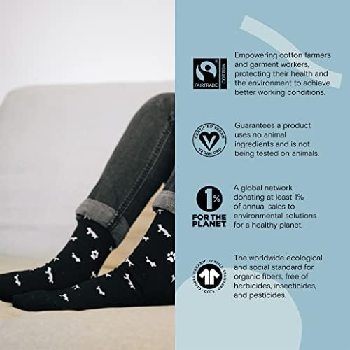 Мъжки чорапи за екипажа от Органичен Памук Fair Trade от Conscious Step | Всяка двойка Помага Подкрепа на нашите