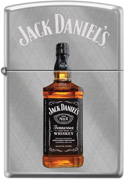 Запалки Jack daniel ' s Zippo (Диагонално ширити - бутилка и лого)