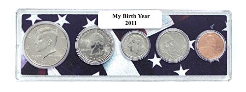 Монета 2011-5 Година на раждане, инсталирана в держателе на Американското Без лечение