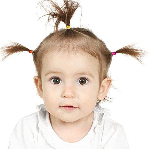 WillingTee Детски гумени ленти за коса 40 Цвята, Дъвка за коса за малки Момичета, Дъвка за коса на Малки Пръсти,