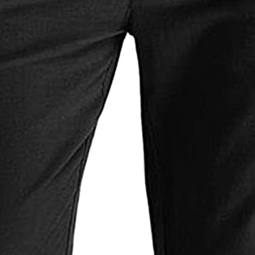 Работни Панталони за мъже, Бизнес Свободни Памучни Универсални Обикновена Дълги Панталони Големи Размери с Еластичен