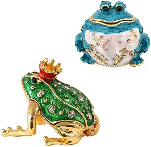 Комплект от малки Кутии за Украшения Ю ФЪН Crown Жаба и Blue Belly Frog