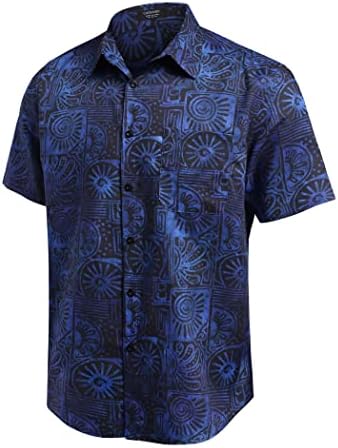 COOFANDY Мъжки Тропически Хавайски Риза с Копчета С Къс Ръкав Реколта Риза с Цветен Модел