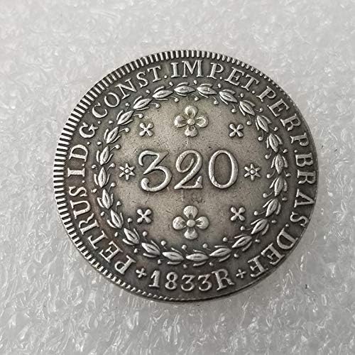 Професия 1833 Бразилия 320 Месинг, Сребро, Стари са подбрани възпоменателна монета SilverCoin