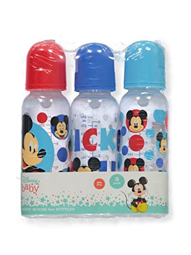 Дисни Cudlie Mickey Mouse Baby Boy 3 Опаковки Бутилки от по 9 грама с Ярък принтом Мики Маус
