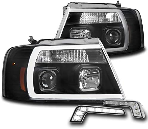 ZMAUTOPARTS Led Черни Проекторные Фарове с 6,25 бели led светлини DRL За 2004-2008 Ford F-150