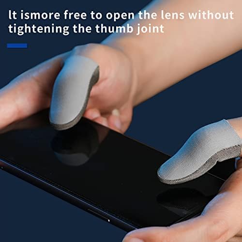 2 ПРЕДМЕТА, ръкав за мобилни игри от Сребрист плат, изключително Тънък материал 0,3 мм, Ръкави за палеца игрален