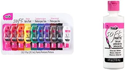 Комплекти бои за мека кърпа TULIP - 10 бр Боя за тъкани Rainbow 5 цвята (10 опаковки) и мека боя 20403 Sfp 4 грама