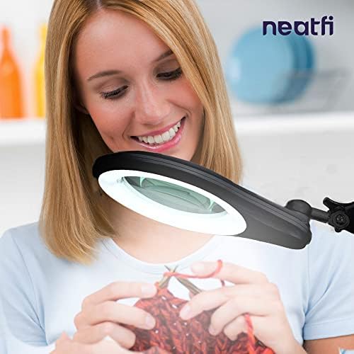 (Новият модел) Бифокални очила Neatfi 1200 Лумена, супер led увеличительная лампа със скоба, с регулируема яркост,