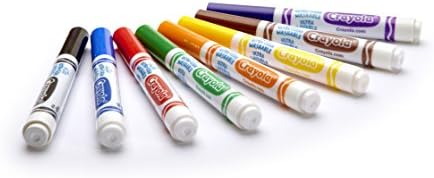 Миещи се Маркери на Crayola 8 Ct Broad Line, Различни цветове, 656820