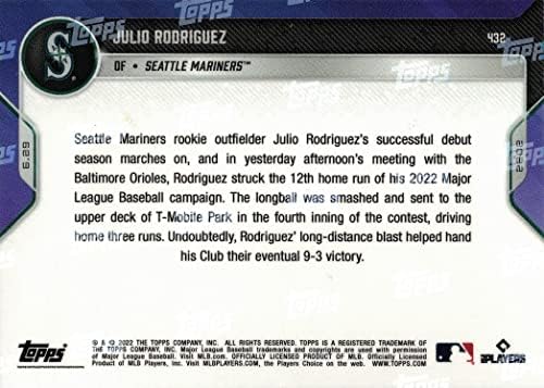 Бейзболна картичка начинаещ Хулио Родригес Моряците №432 в сезон 2022 г. - прави само за 1934!