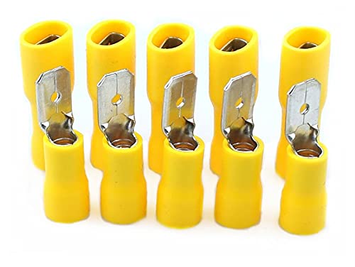 KAVJU 5.5-250 MDD5.5-250 Жълт Мъжки Женски Конектор за свързване на електрически Кабели Обжимные Клеммные съединители (Цвят: