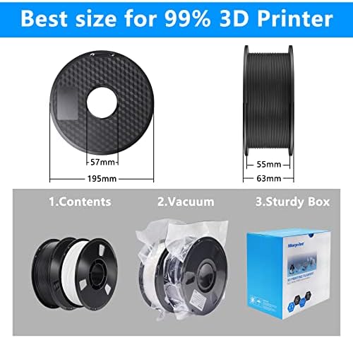 Конци за принтер PLA + 3D, Консумативи Morpilot 1,75 мм, точност +/- 0,02 мм, бобини с тегло 1 кг, е подходящ за повечето