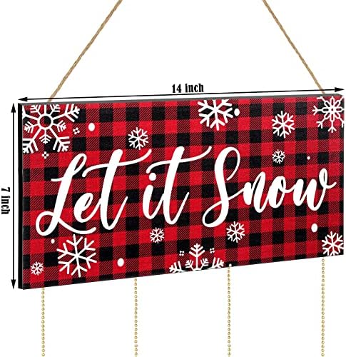 Коледен Държач за картички Let It Snow Стенни Държачи за картини С 24 Дървени Скоби под формата на Снежинки, Държач
