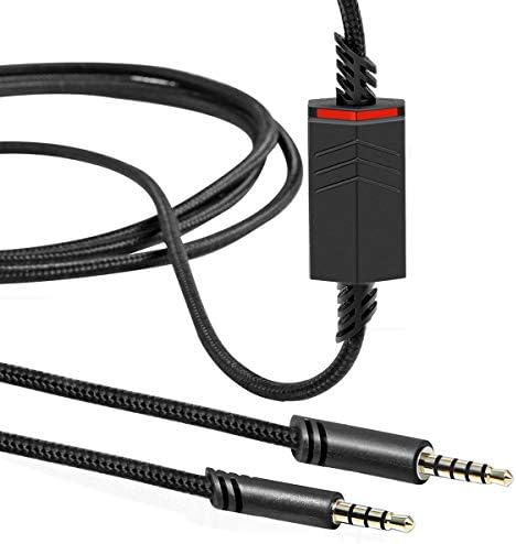 Преносимото аудио кабел MQDITH 2,0 M, съвместим с игри слушалки Astro A40 A40TR, вграден тел изключване на звука и без кабел