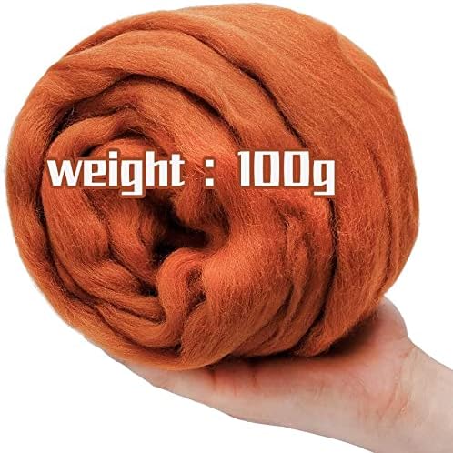 Комплект за плетене на една Кука TRENDYBOY Прежди 3,53 грама Кафява Вълна, Ровинг-Прежди, Аксесоари за Тепане от Вълна,