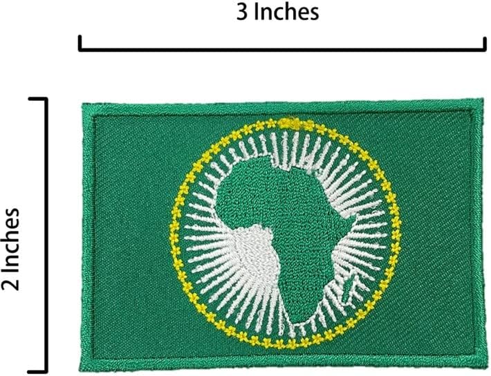 A-ONE 3 бр. в опаковка - Нашивка с флага на Африканския Съюз и на жени на ревера + Метална жени Съюз Етиопия,